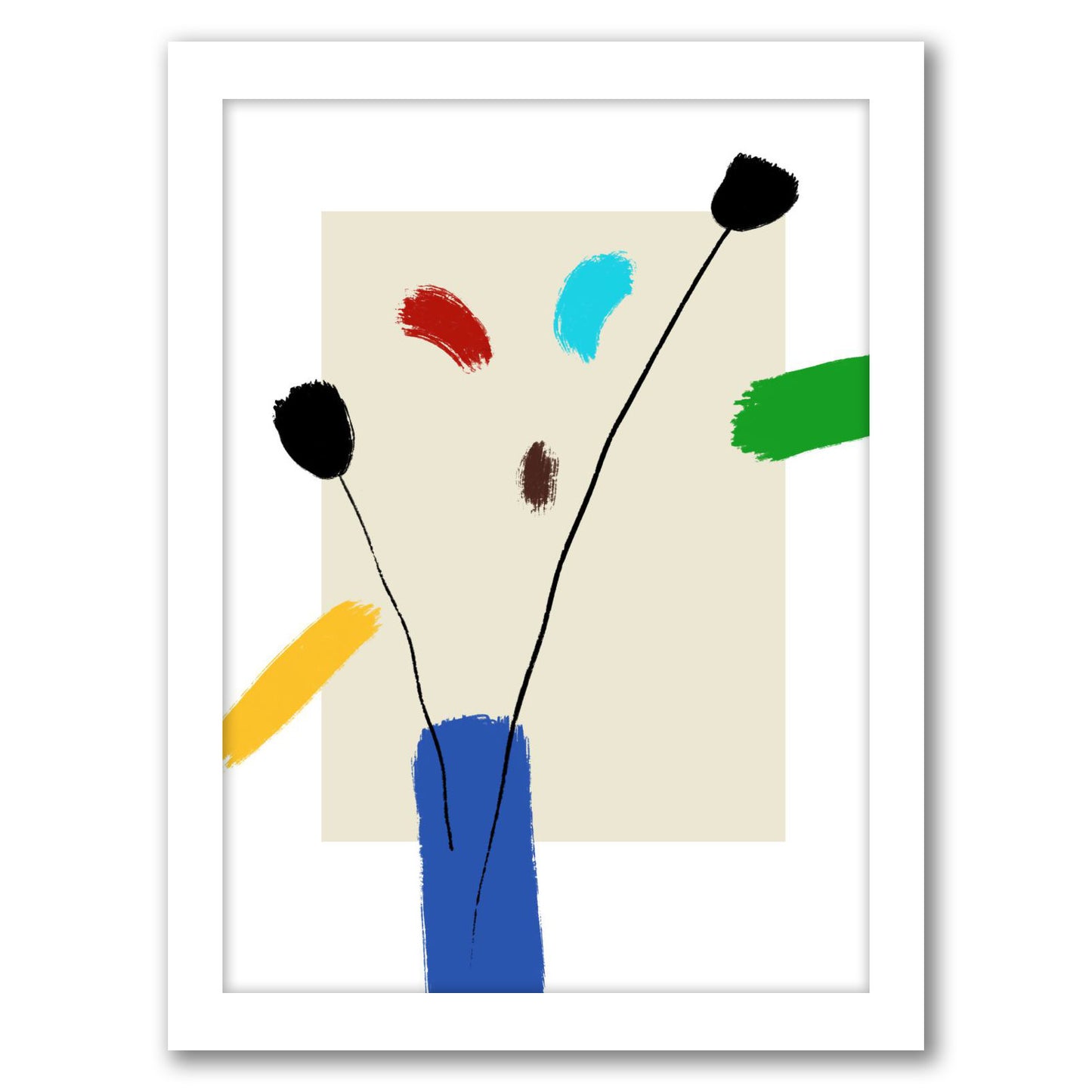 Happy Flowers by Atelier Posters - Framed Print