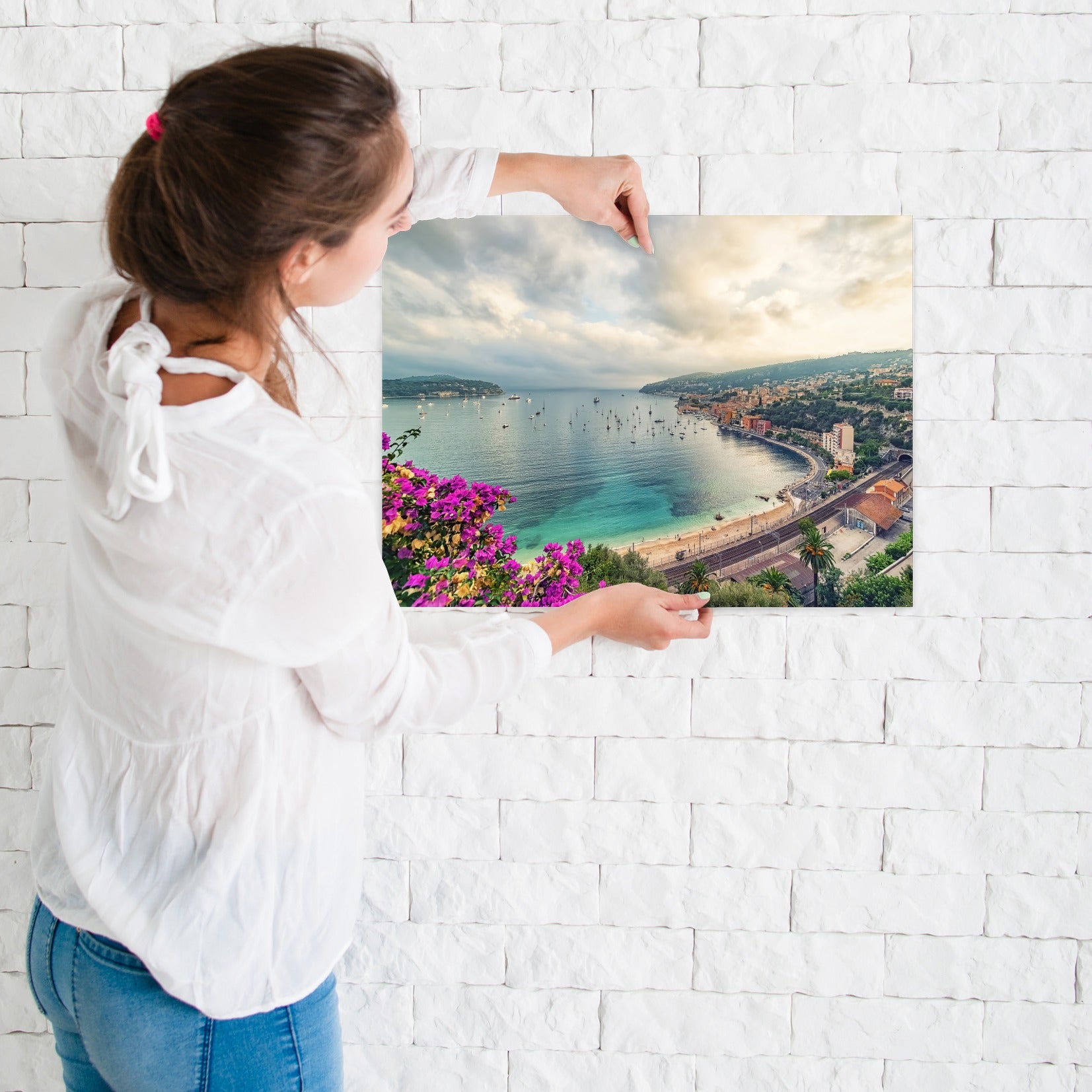 Coastal Village by Manjik Pictures - Art Print