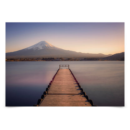 Peel & Stick Wall Mural - Mount Fuji Sunset By Manjik Pictures