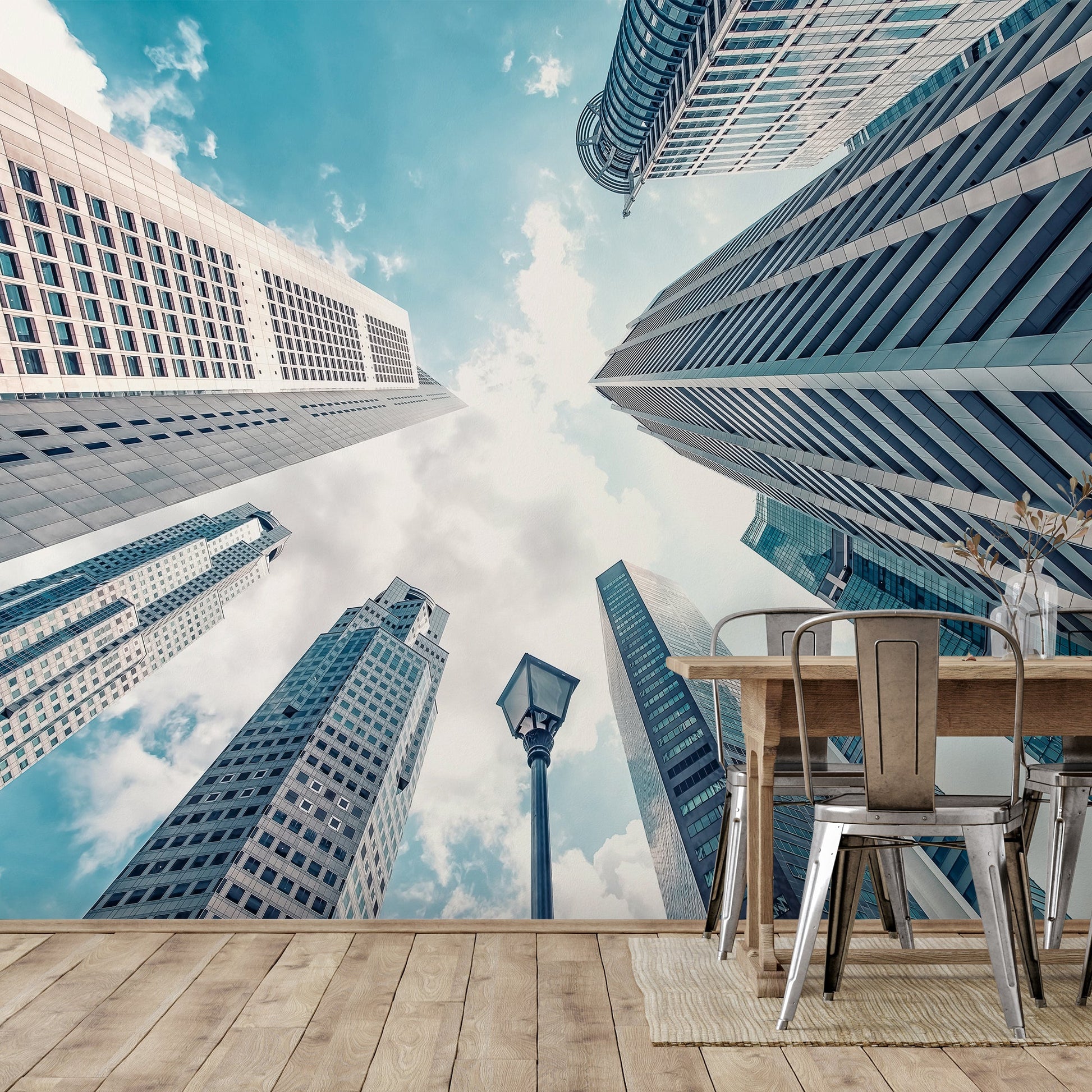 Peel & Stick Wall Mural - Raffles Place By Manjik Pictures