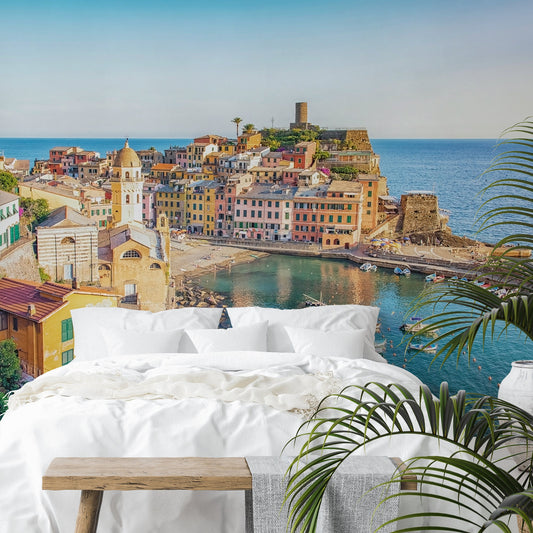 Peel & Stick Wall Mural - Vernazza In Summer By Manjik Pictures