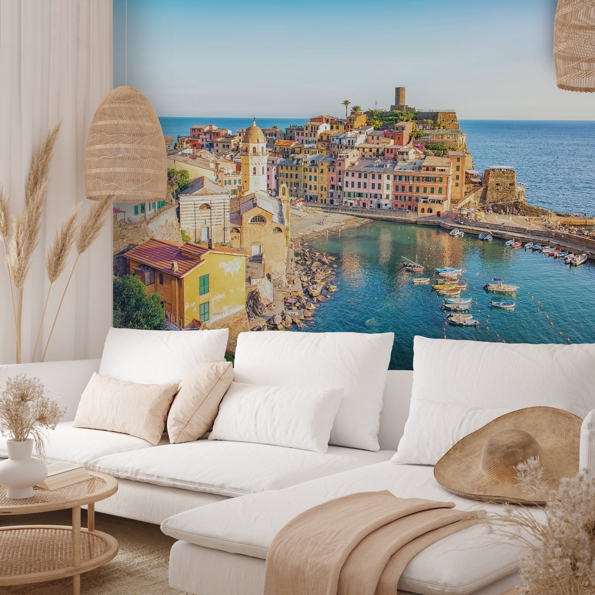 Peel & Stick Wall Mural - Vernazza In Summer By Manjik Pictures