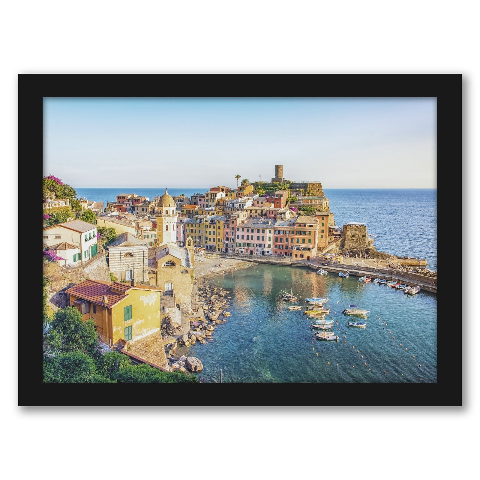 Vernazza In Summer by Manjik Pictures  - Framed Print