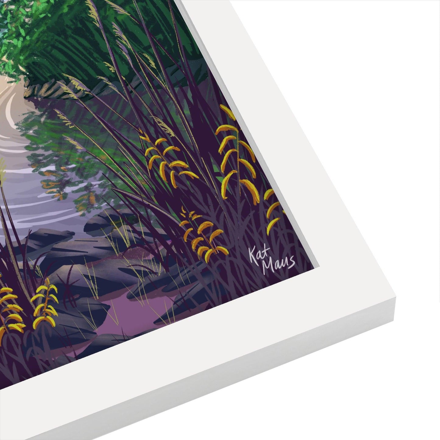 Saco River Nh by Kat Maus  - Framed Print