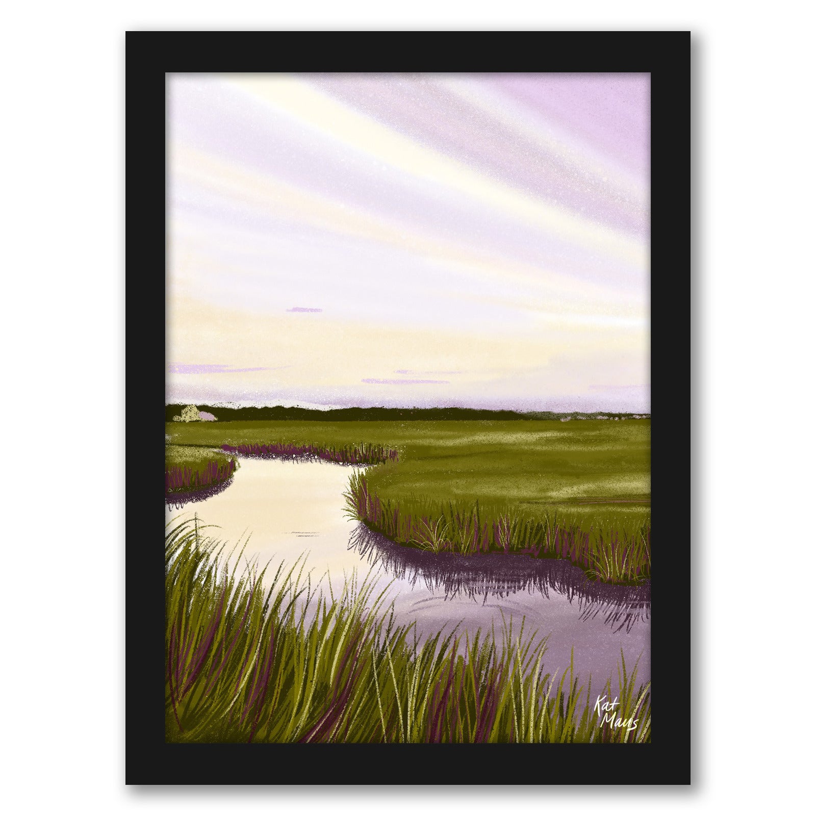 West Creek Nj by Kat Maus  - Framed Print