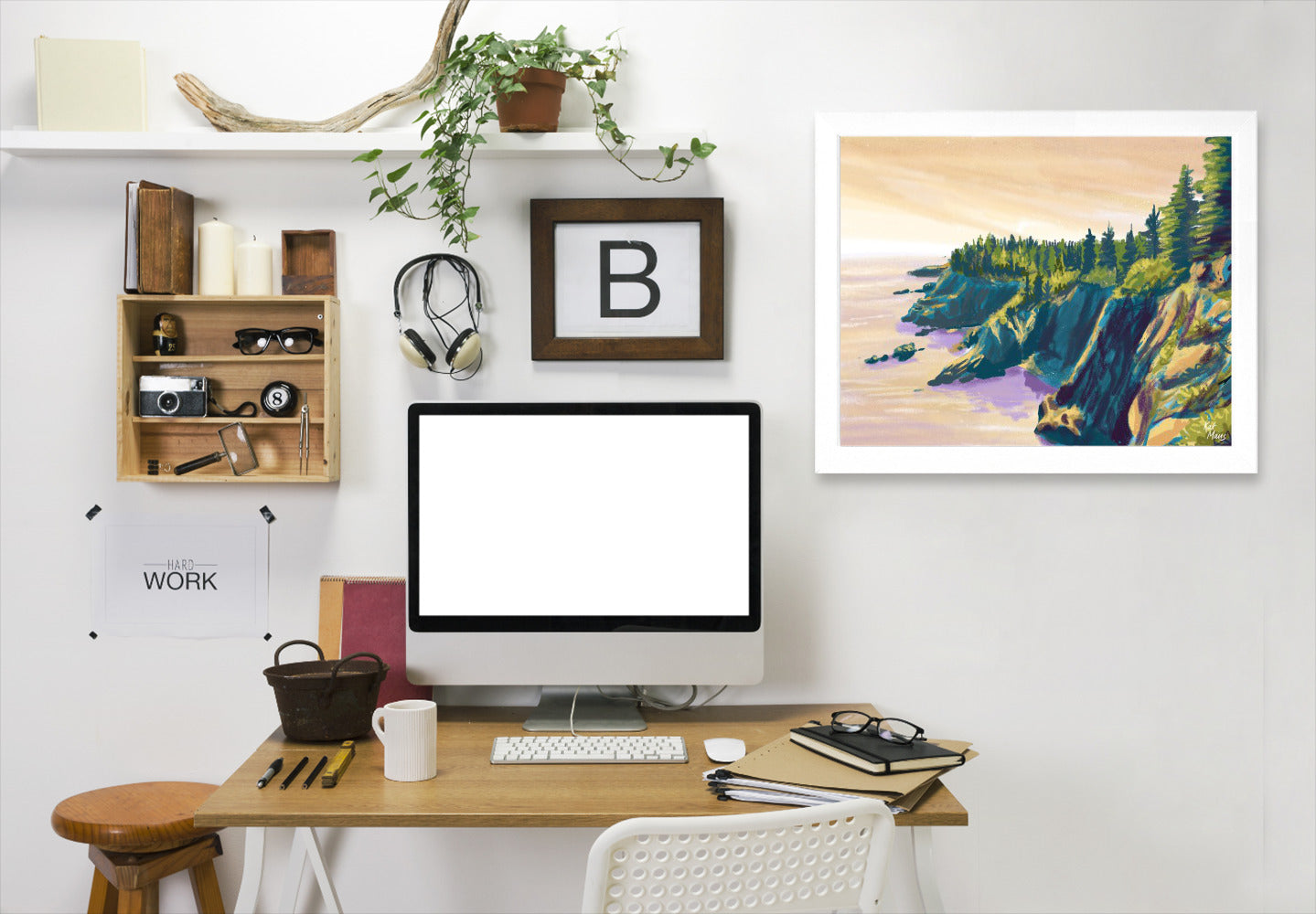 Quoddy Head State Park Me by Kat Maus  - Framed Print