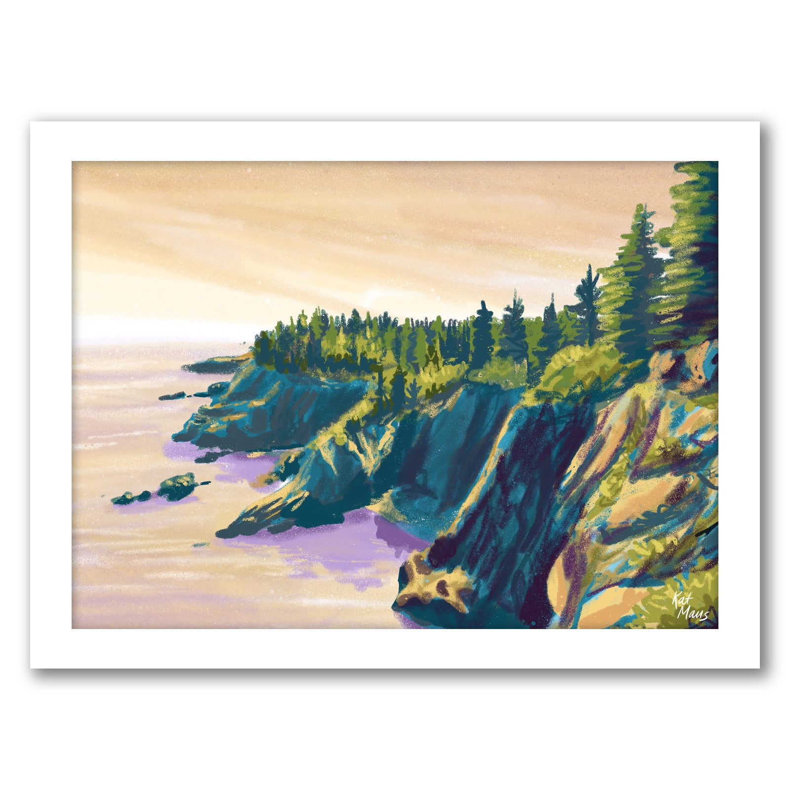 Quoddy Head State Park Me by Kat Maus  - Framed Print