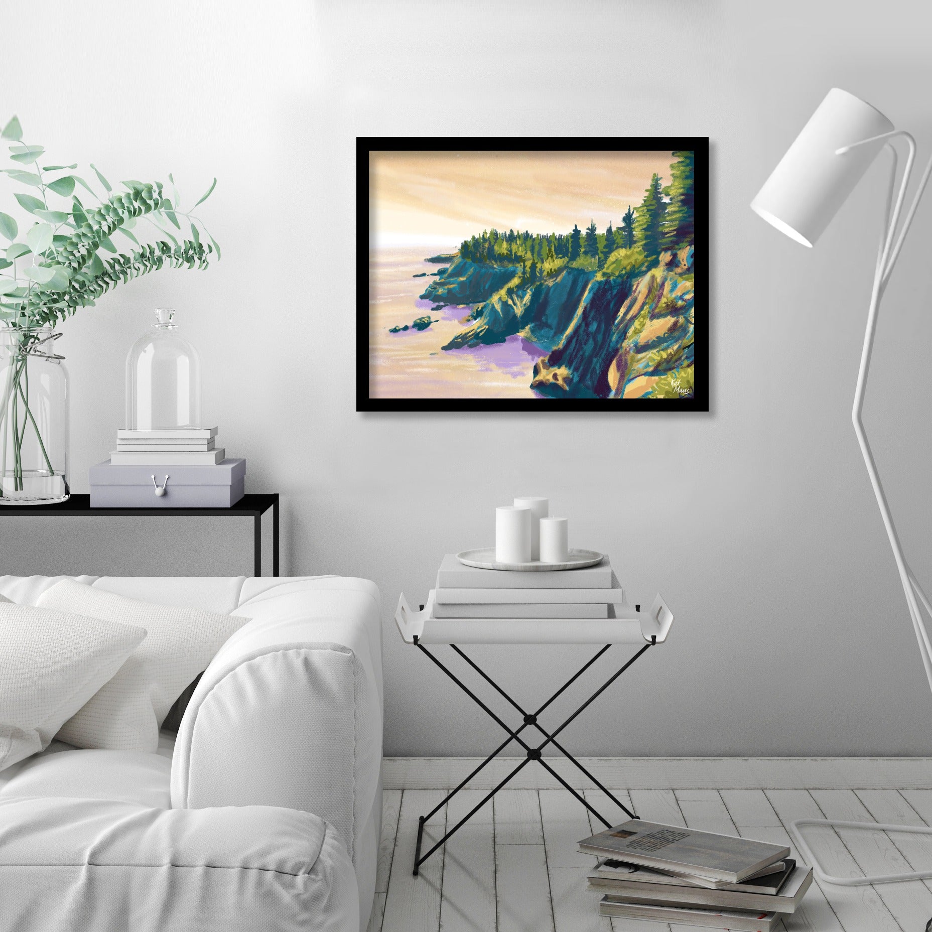 Quoddy Head State Park Me by Kat Maus  - Framed Print