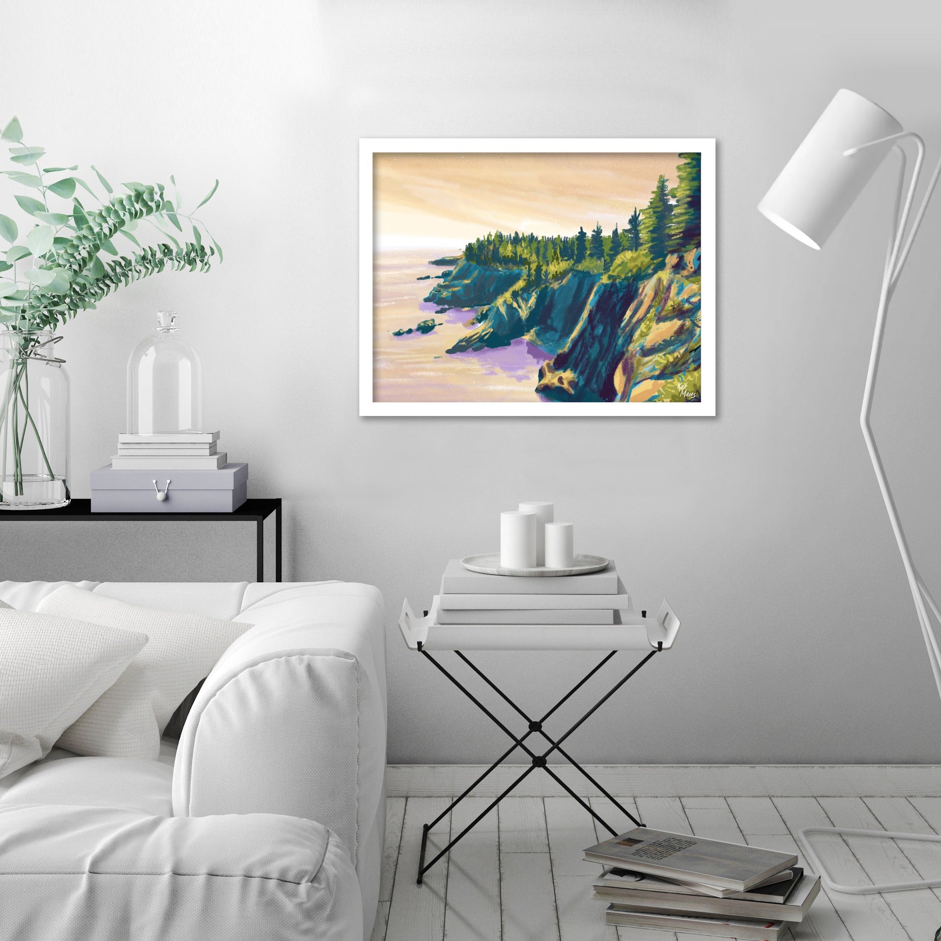Quoddy Head State Park Me by Kat Maus  - Framed Print