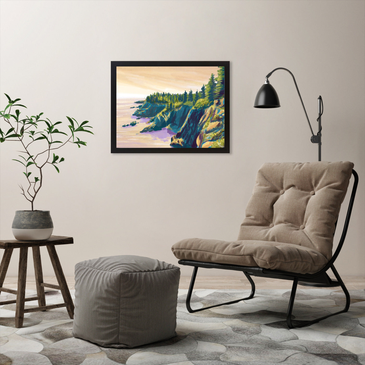 Quoddy Head State Park Me by Kat Maus  - Framed Print