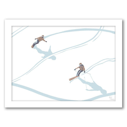 Ski Board by Kat Maus  - Framed Print