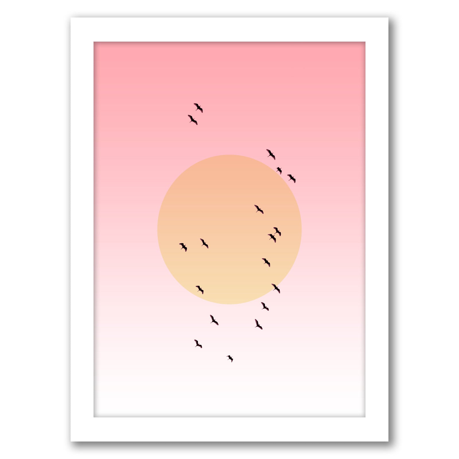 Birds Flying Sunset by Artprink - Canvas, Poster or Framed Print