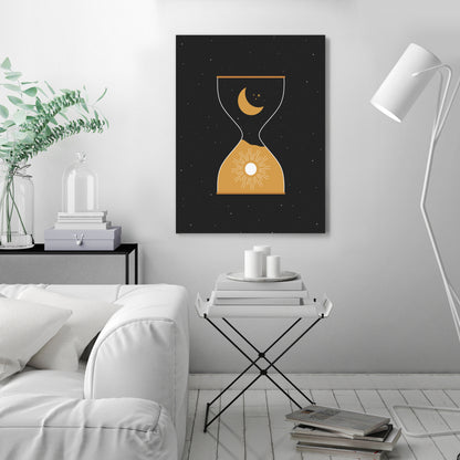 Sun & Moon Hourglass by Artprink - Canvas, Poster or Framed Print