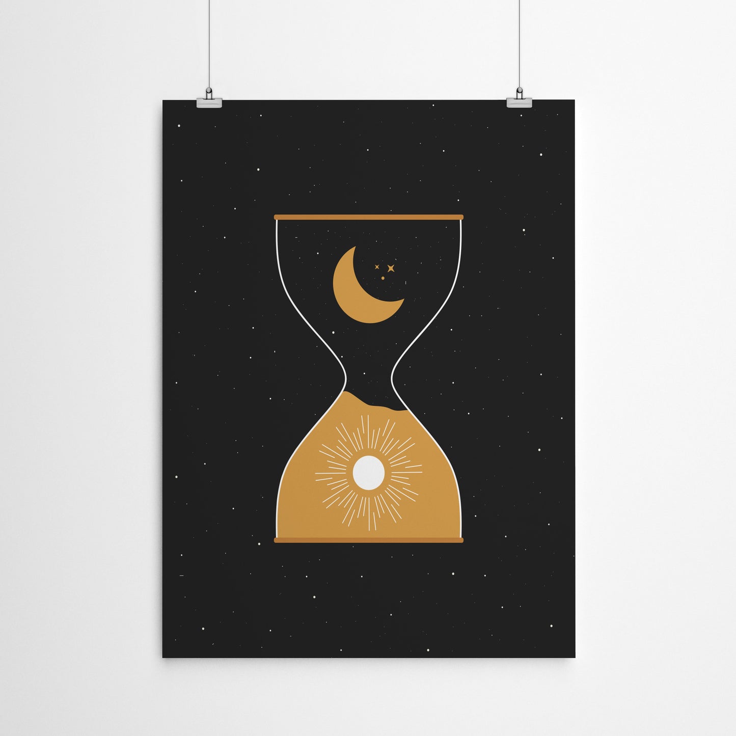 Sun & Moon Hourglass by Artprink - Canvas, Poster or Framed Print