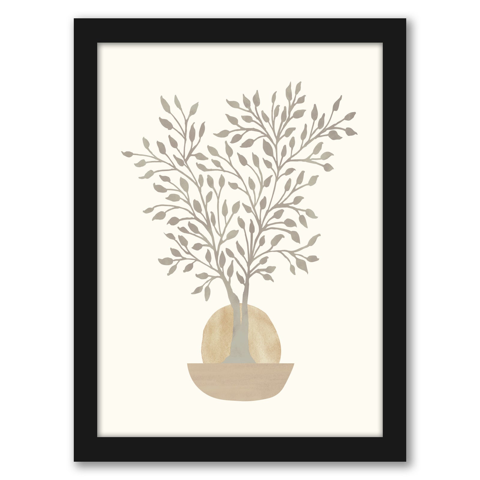 Ficus Sunset Neutral by Modern Tropical - Canvas, Poster or Framed Print