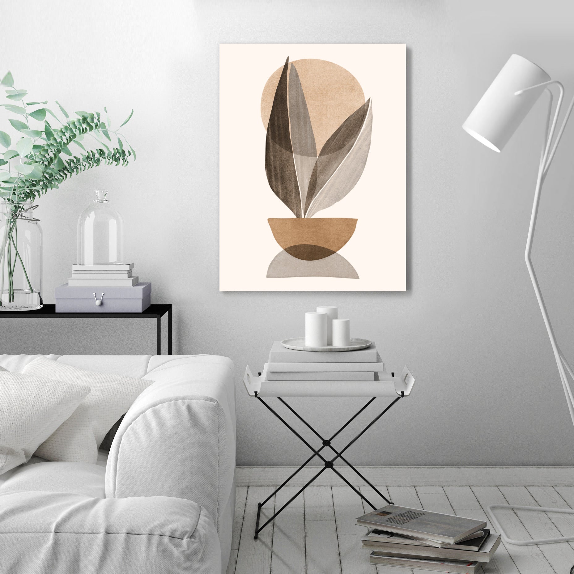 Nature Stack Neutral by Modern Tropical - Canvas, Poster or Framed Print