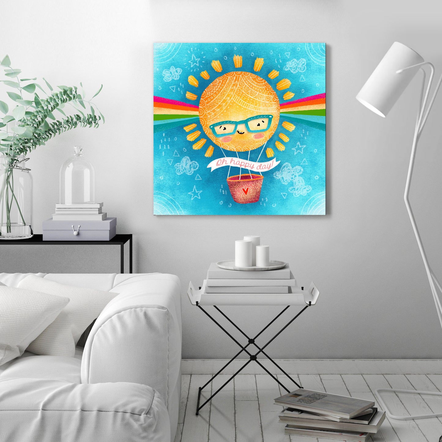 Oh Happy Day Sun by Emiko Rainbow - Poster, 10" X 10"