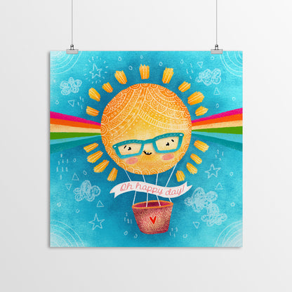 Oh Happy Day Sun by Emiko Rainbow  - Canvas, Poster or Framed Print