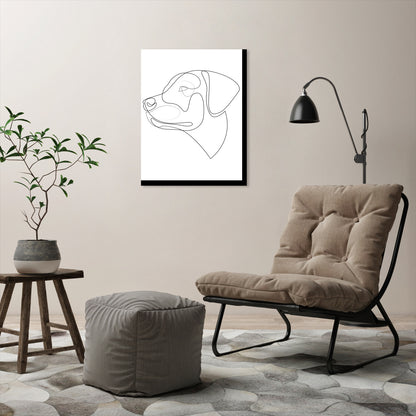 Labrador Retriever One Line by Addillum - Canvas, Poster or Framed Print