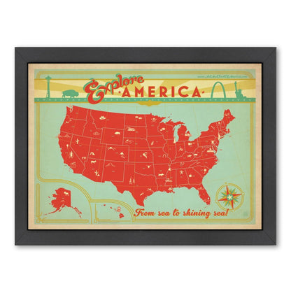 Explore America by Anderson Design Group Framed Print - Americanflat
