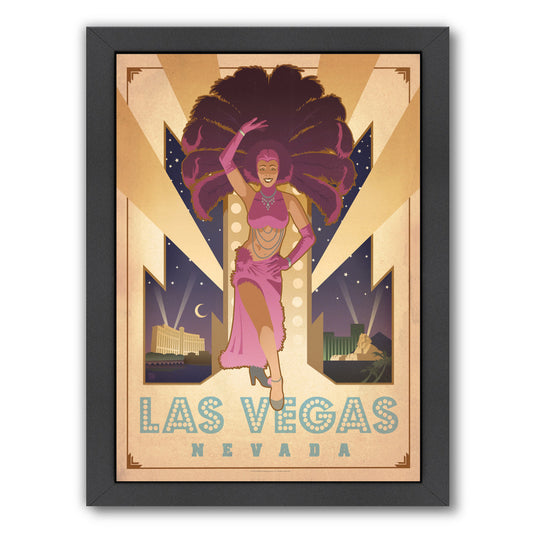 Las Vegas Showgirl by Anderson Design Group Framed Print - Americanflat