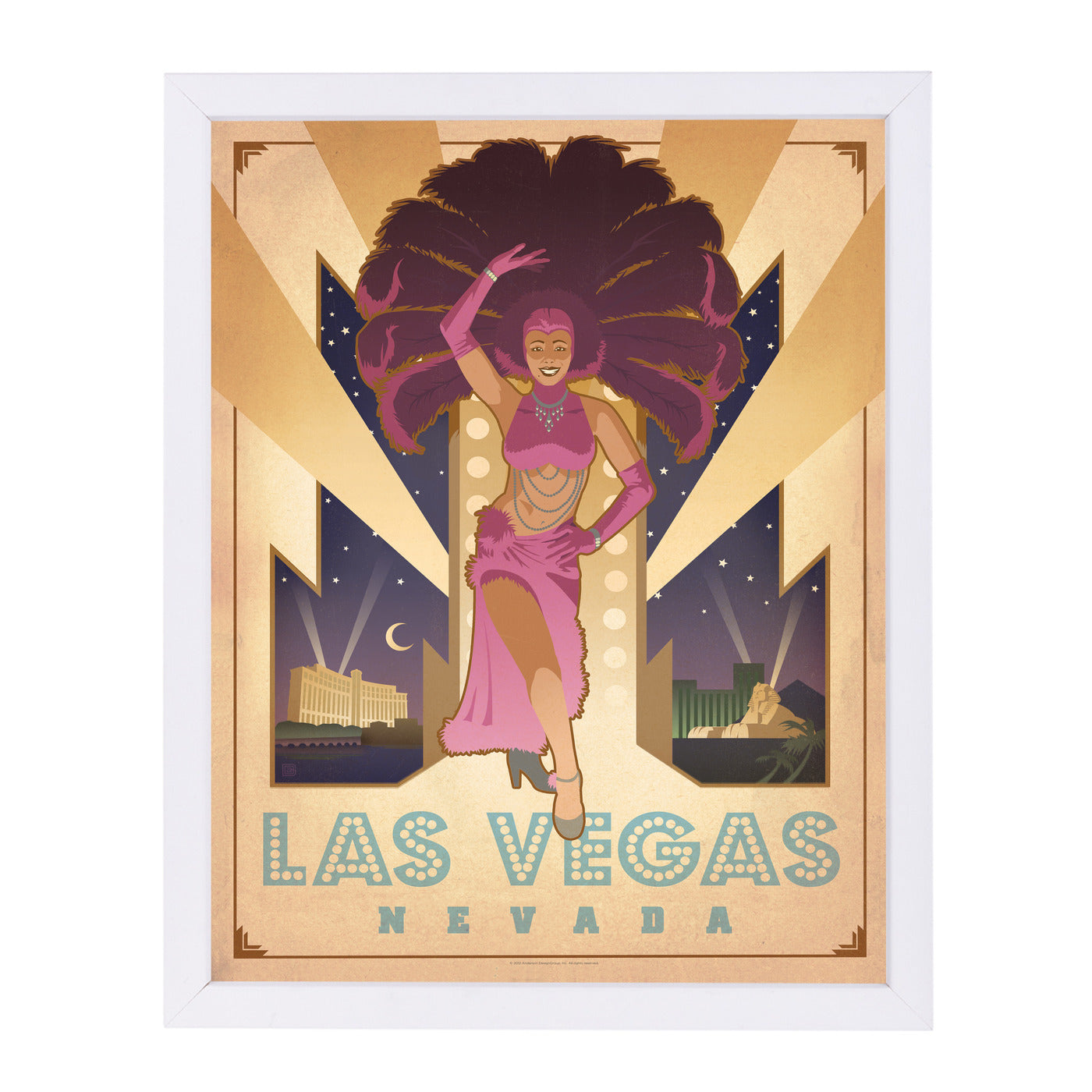Las Vegas Showgirl by Anderson Design Group Framed Print - Americanflat
