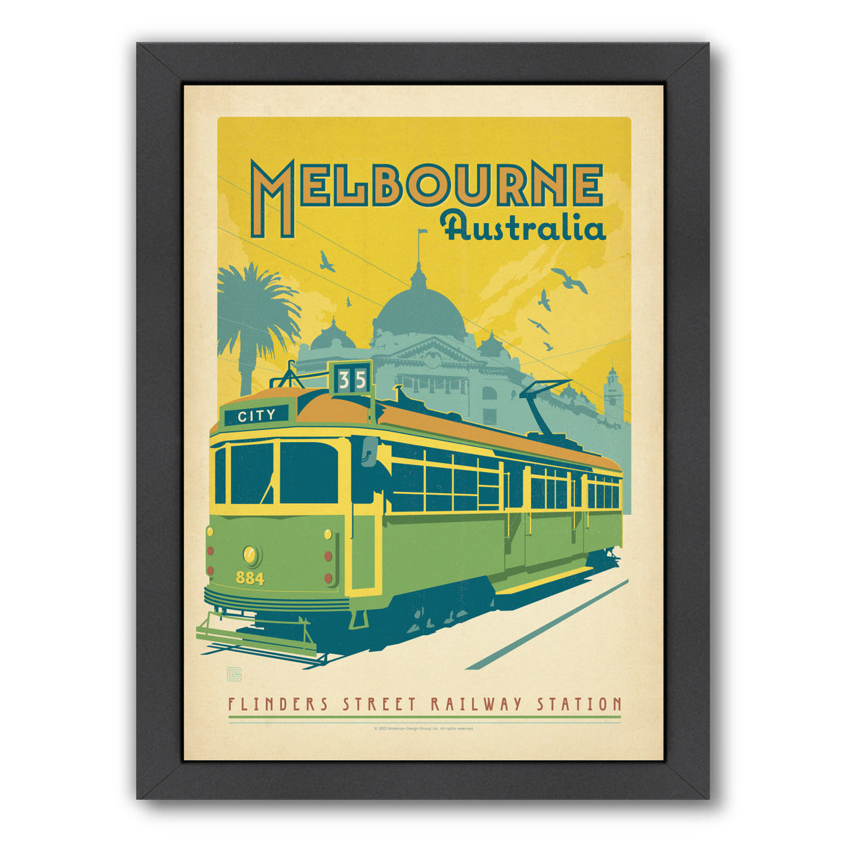 Melbourne Trolley by Anderson Design Group Framed Print - Americanflat