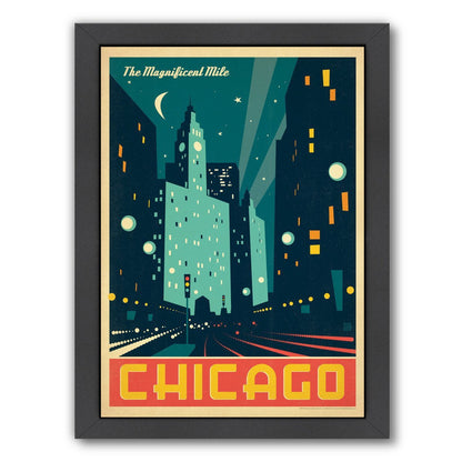 Chicago Modern Magnificent Mile by Anderson Design Group Framed Print - Americanflat