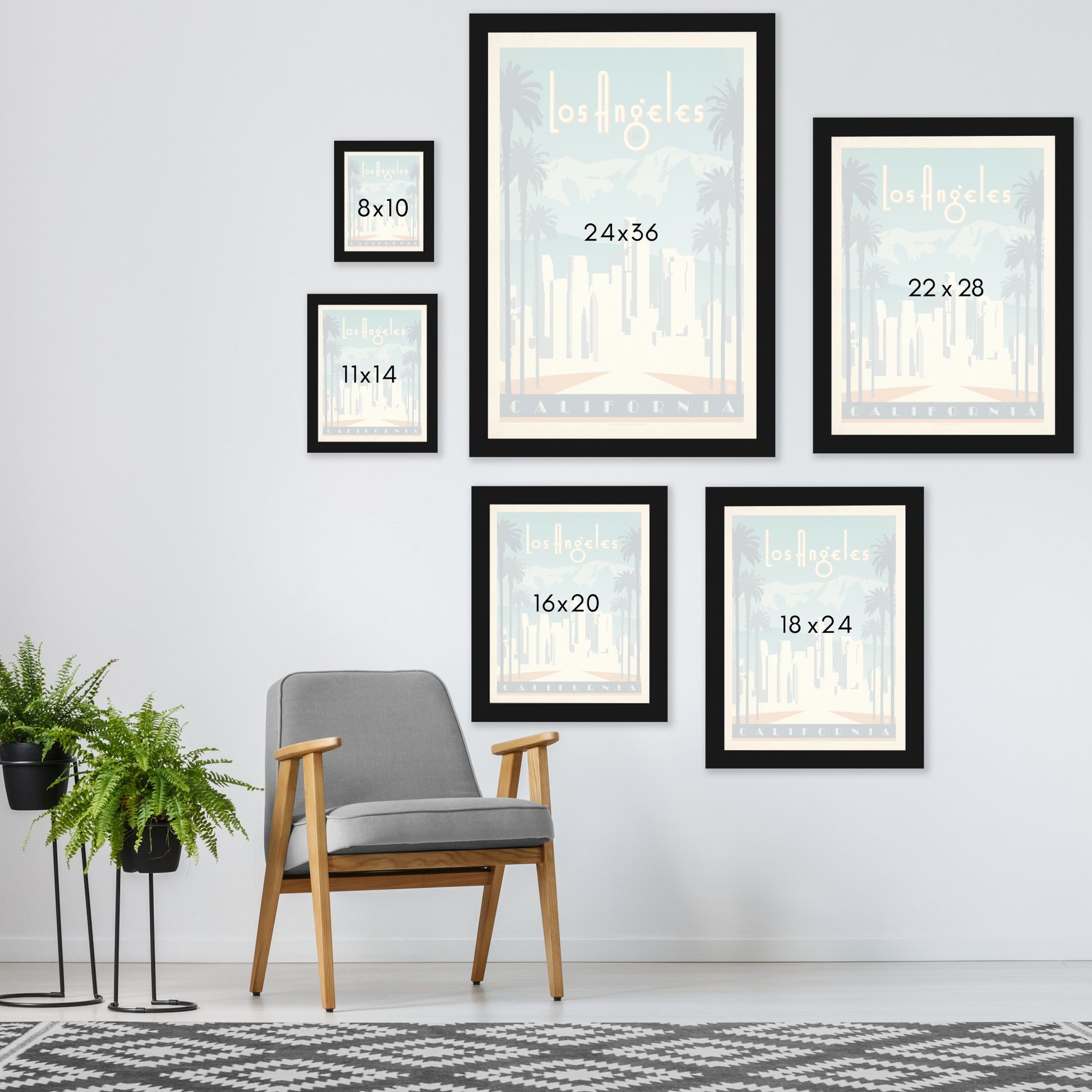 Los Angeles by Anderson Design Group Framed Print - Americanflat