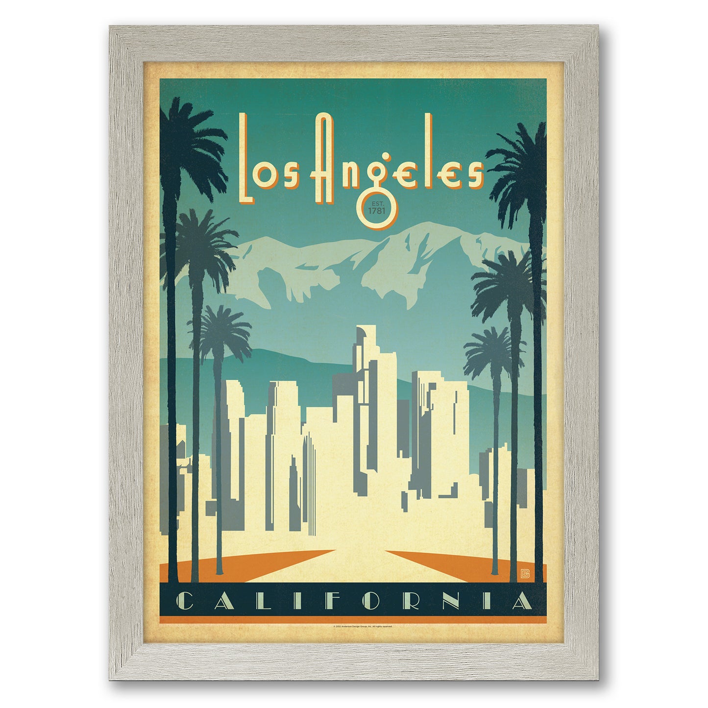 Los Angeles by Anderson Design Group Framed Print - Americanflat