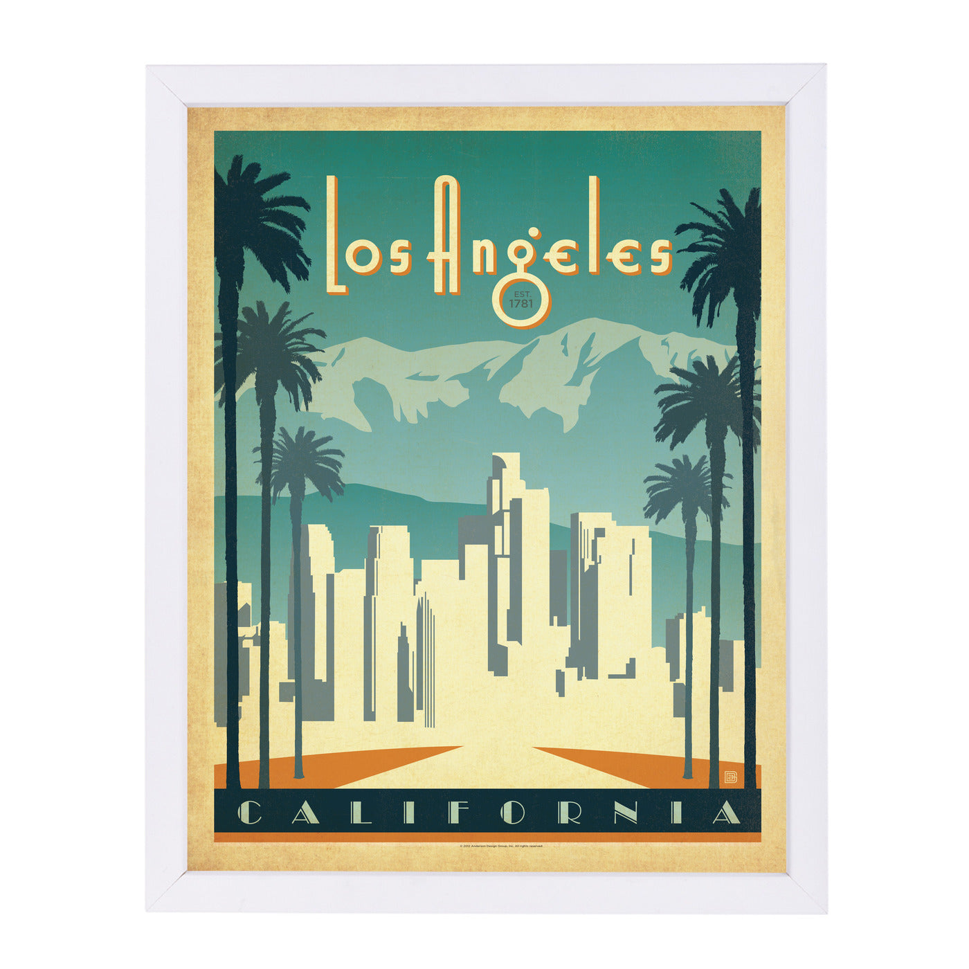 Los Angeles by Anderson Design Group Framed Print - Americanflat