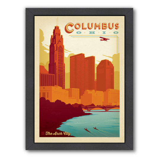 Columbus Ohio by Anderson Design Group Framed Print - Americanflat