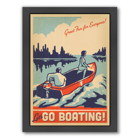Lake Go Boating by Anderson Design Group Framed Print - Americanflat