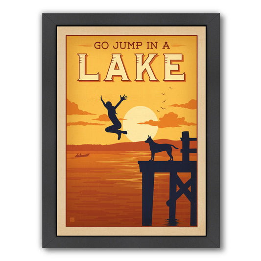 Jump In A Lake by Anderson Design Group Framed Print - Americanflat
