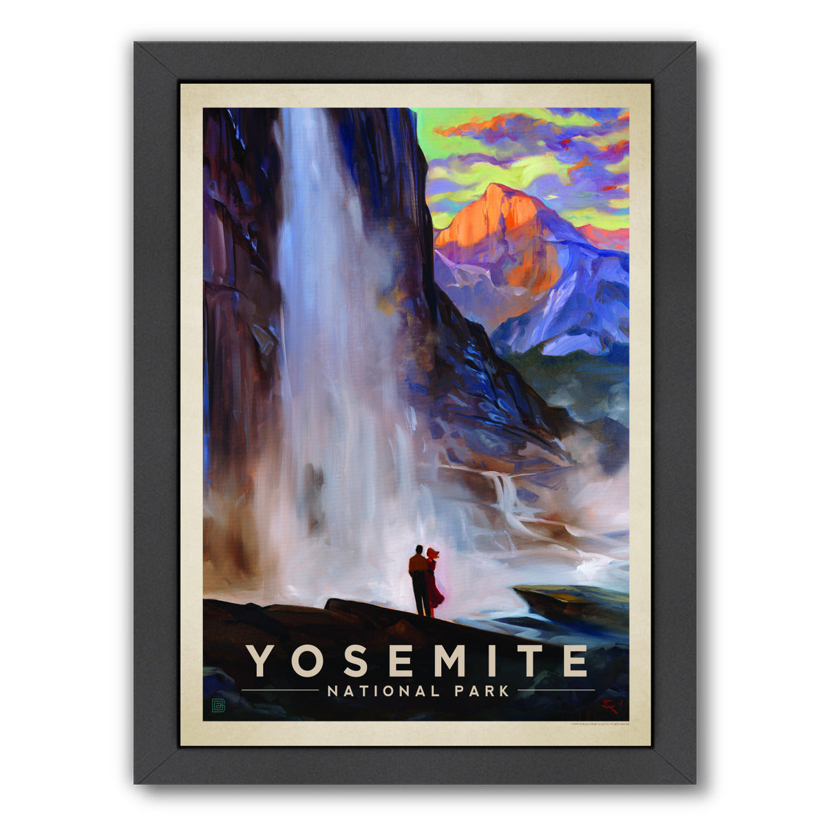KC National Park Yosemite Falls by Anderson Design Group Framed Print - Americanflat