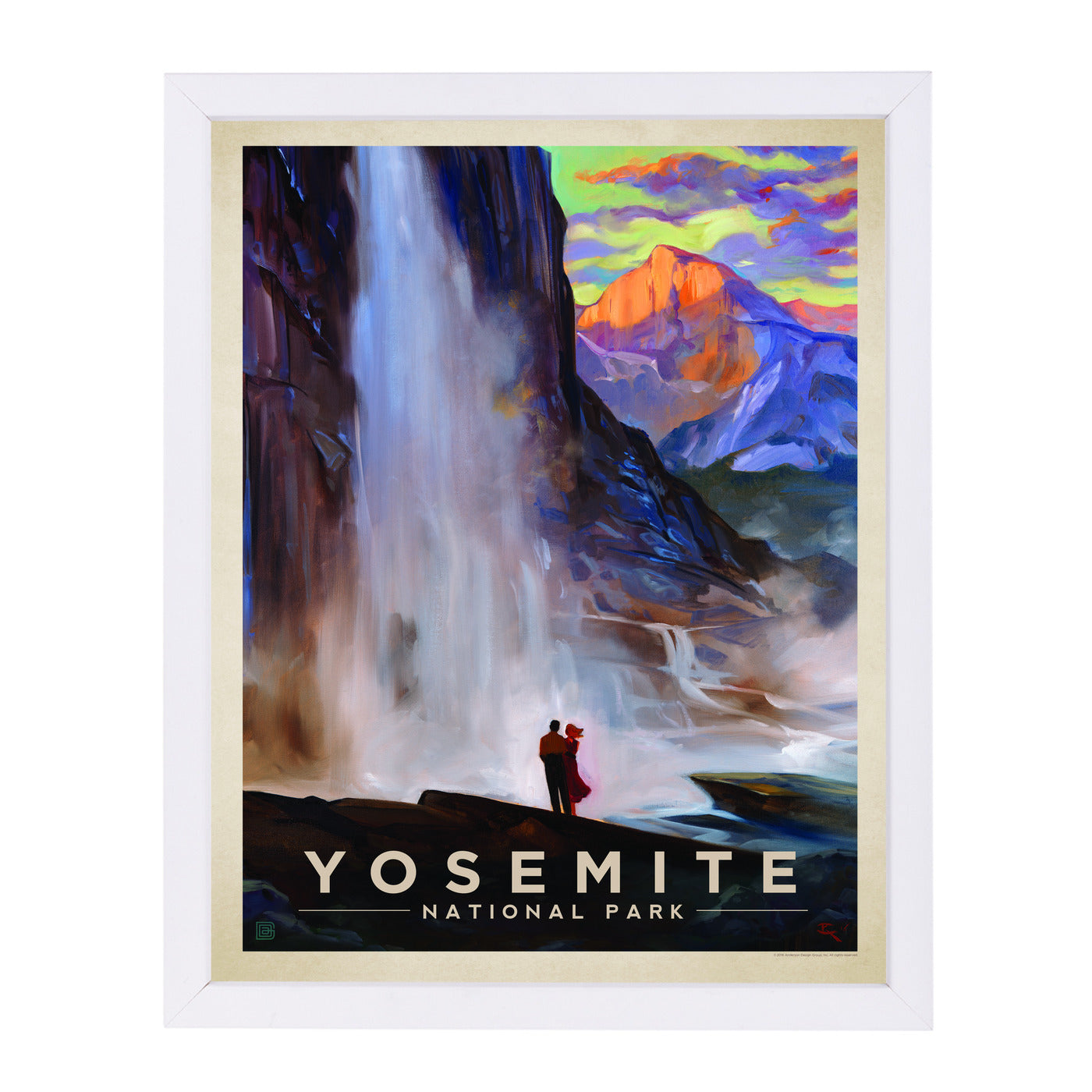 KC National Park Yosemite Falls by Anderson Design Group Framed Print - Americanflat