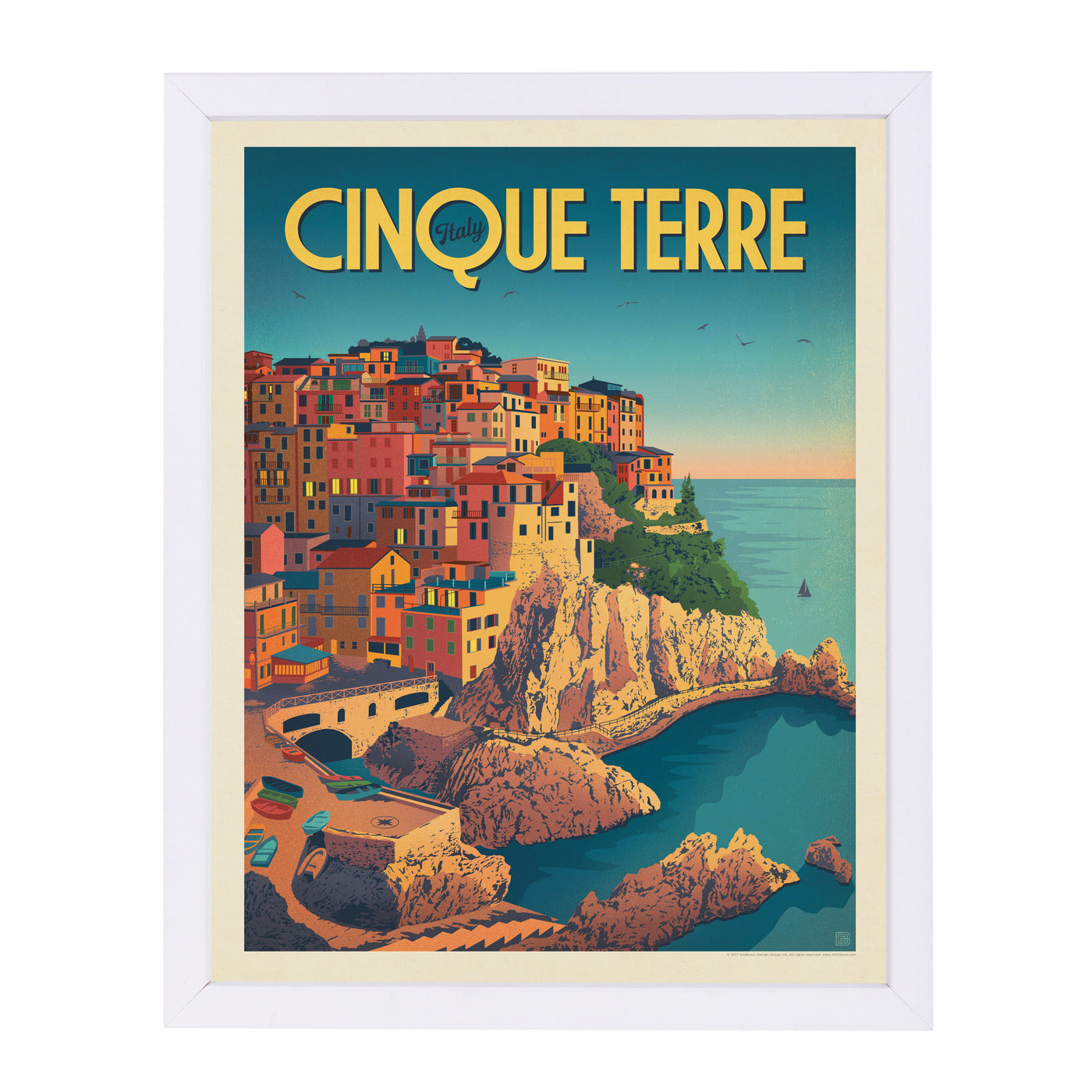 Italy Cinque Terre by Anderson Design Group Framed Print - Americanflat