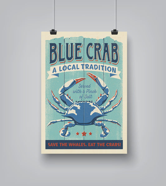 Blue Crab by Anderson Design Group - Art Print