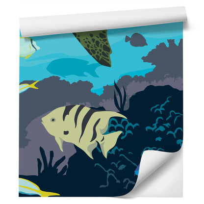 Peel & Stick Wall Mural - Diving in Biscayne National Park By Anderson Design Group