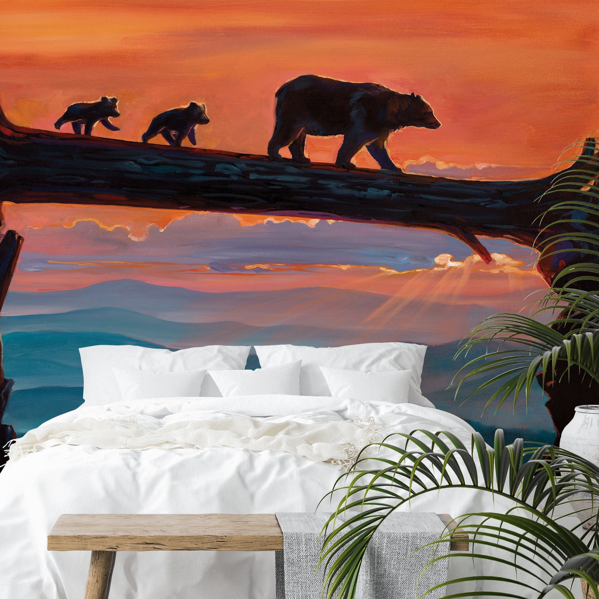 Peel & Stick Wall Mural - Great Smoky Mountains National Park Bear Crossing By Anderson Design Group