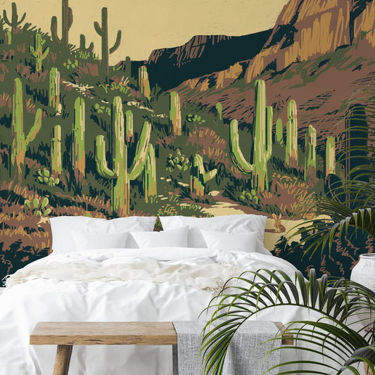 Peel & Stick Wall Mural - Saguaro National Park By Anderson Design Group