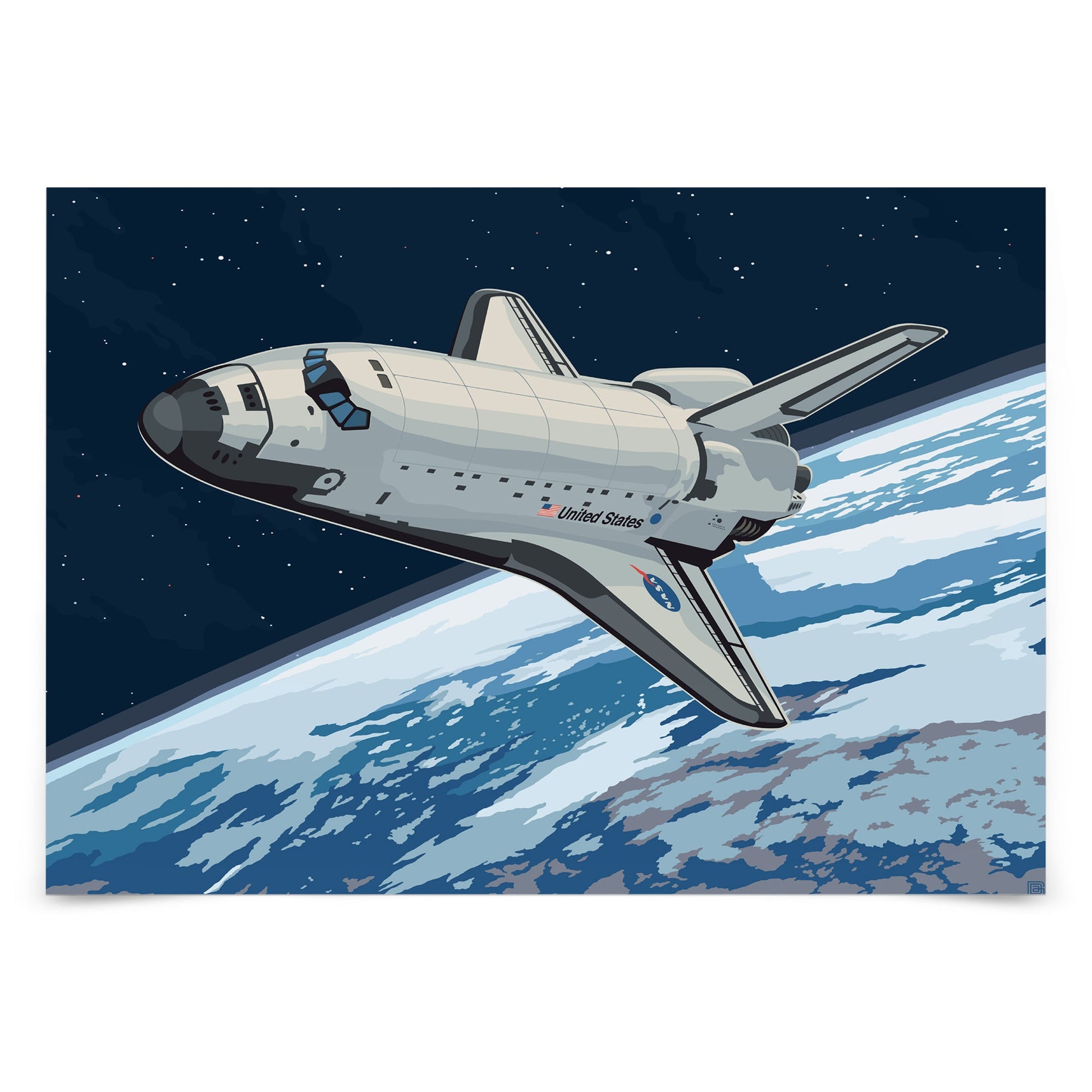 Peel & Stick Wall Mural - Shuttle in Space By Anderson Design Group
