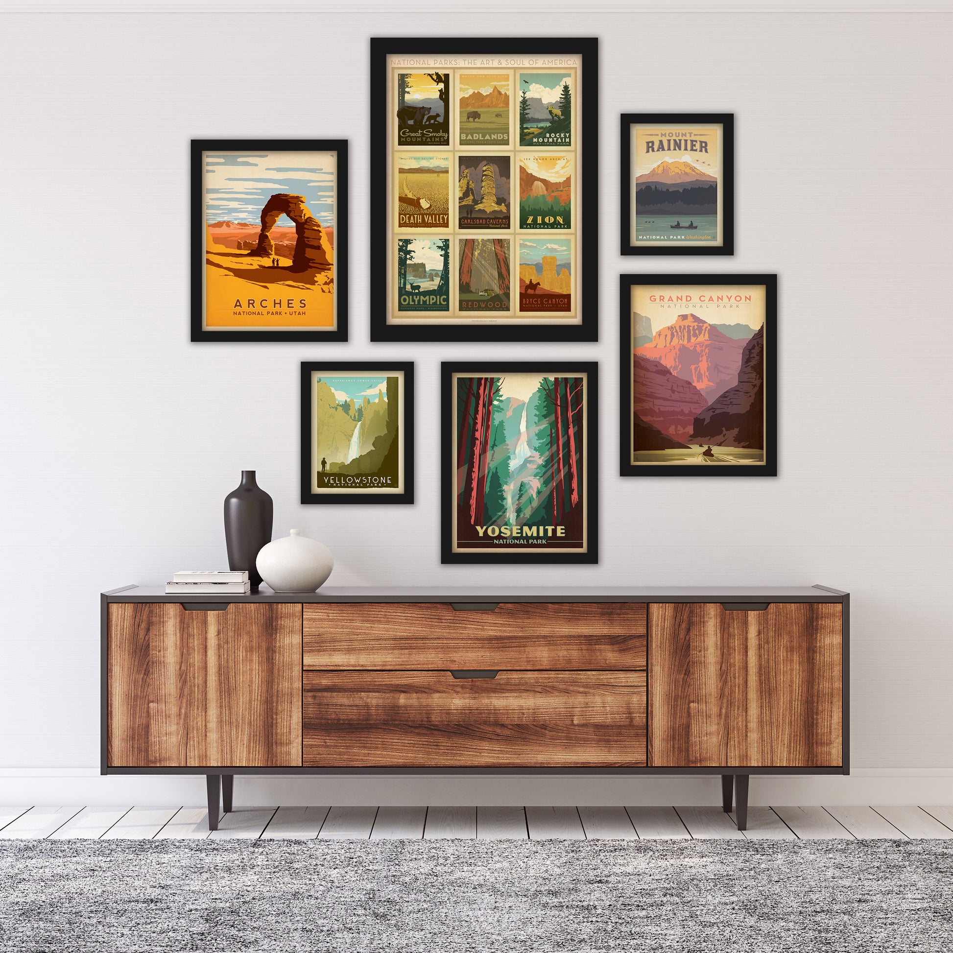 U.S. National Parks by Anderson Design Group Framed Art Set - Art Set - Americanflat
