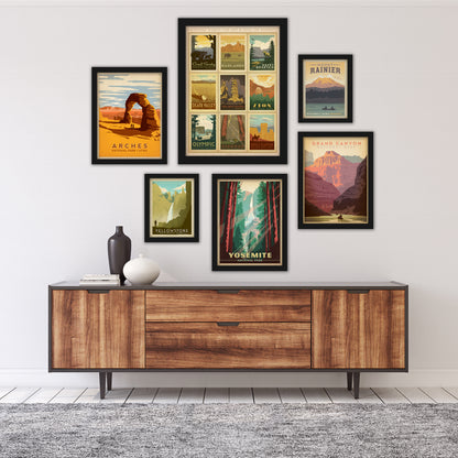 U.S. National Parks by Anderson Design Group Framed Art Set - Art Set - Americanflat