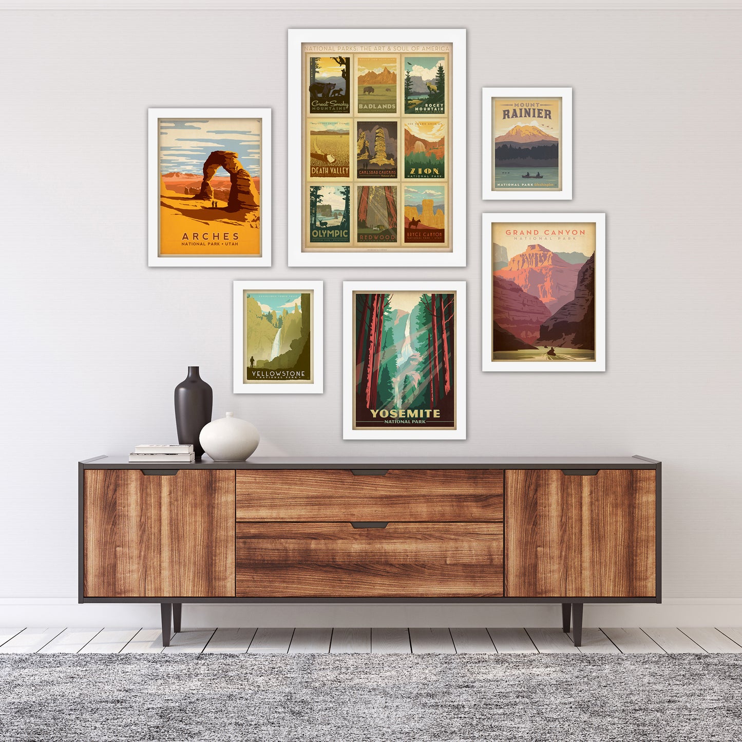 U.S. National Parks by Anderson Design Group Framed Art Set - Art Set - Americanflat