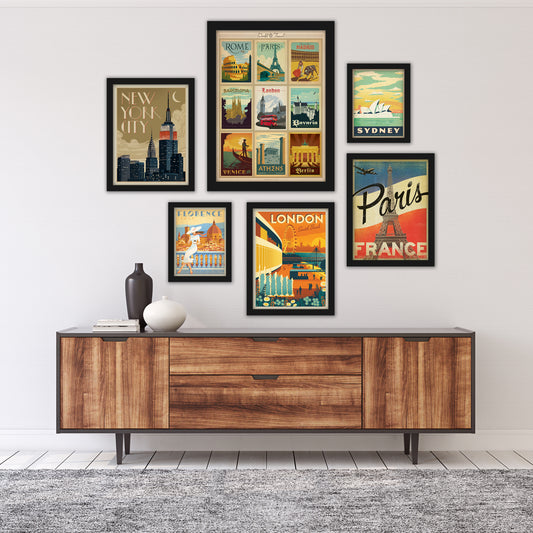 World Cities by Anderson Design Group Framed Art Set - Art Set - Americanflat