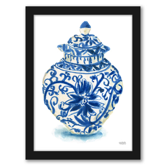 Ginger Jar No 4 Watercolor by Michelle Mospens - Canvas, Poster or Framed Print