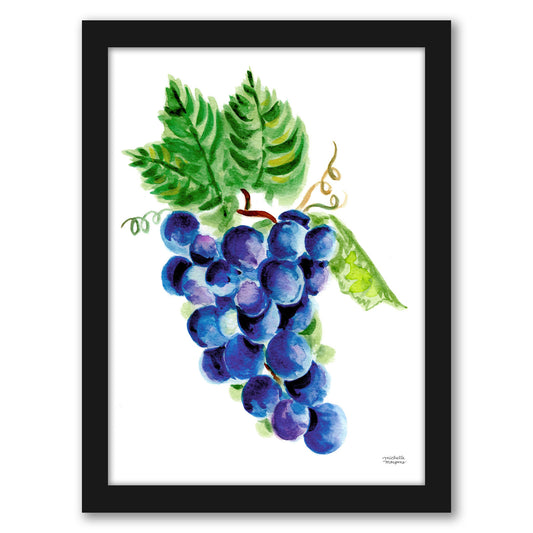 Grapes Watercolor by Michelle Mospens - Canvas, Poster or Framed Print