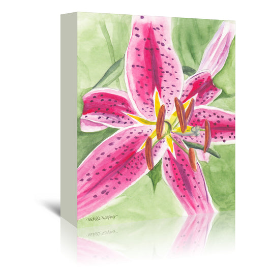 Watercolor Stargazer Lily by Michelle Mospens - Canvas, Poster or Framed Print