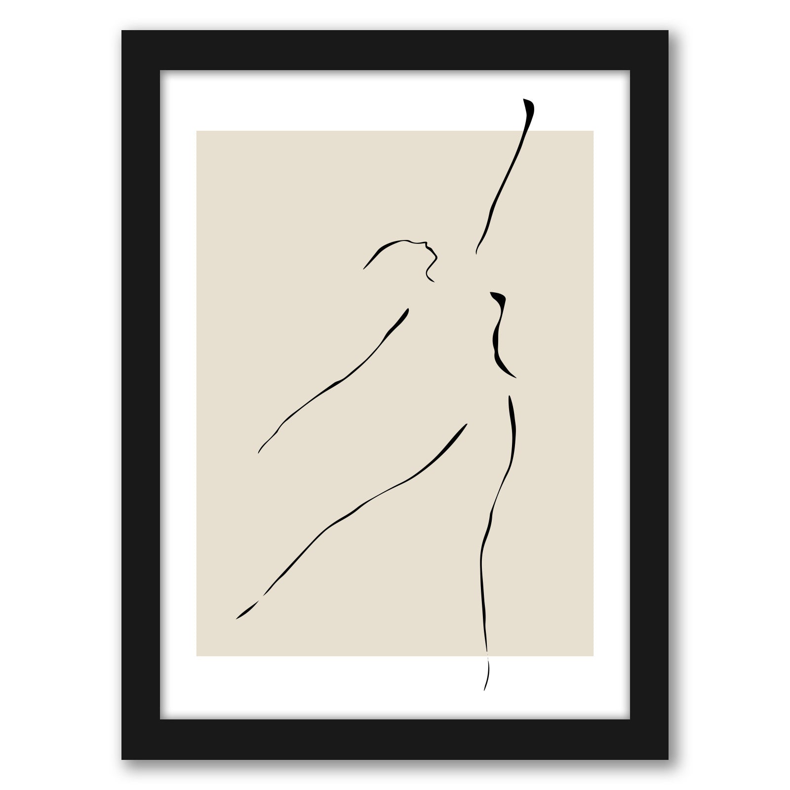 Ballerina Line Art by Thomas Succes - Canvas, Poster or Framed Print
